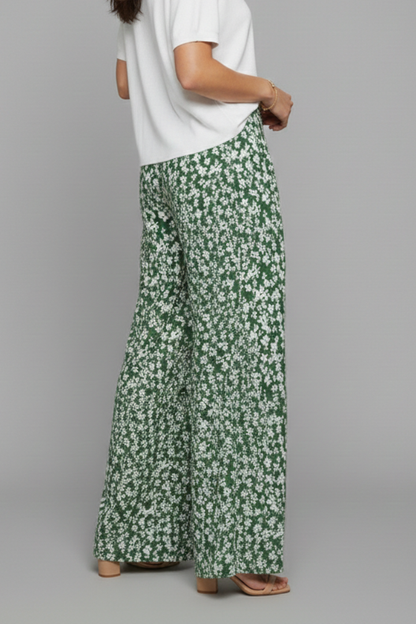 Floral Print Wide-Leg Palazzo Pants
