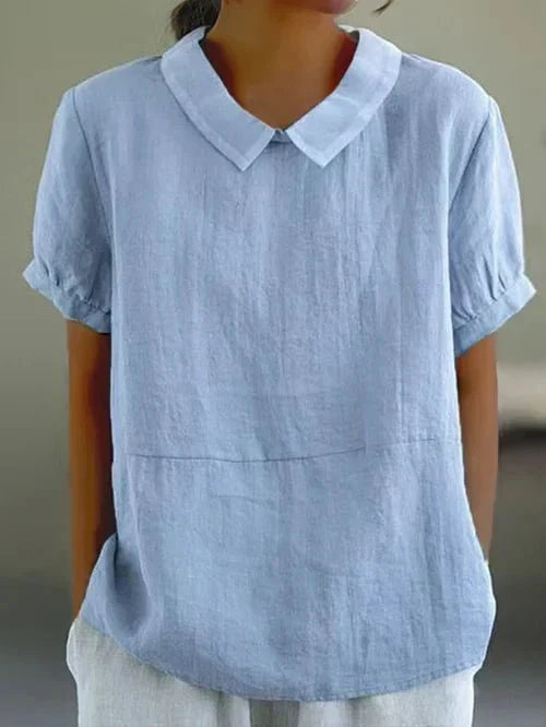 Linen Peter Pan Collar Shirt