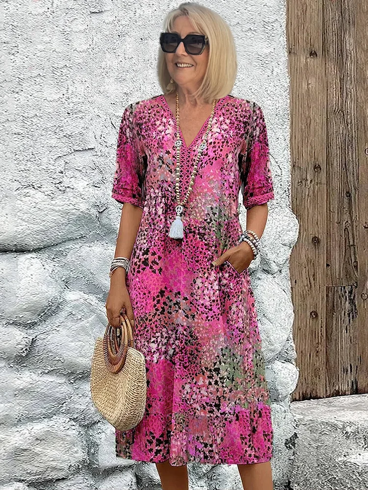 Relaxed Floral Slip Dress