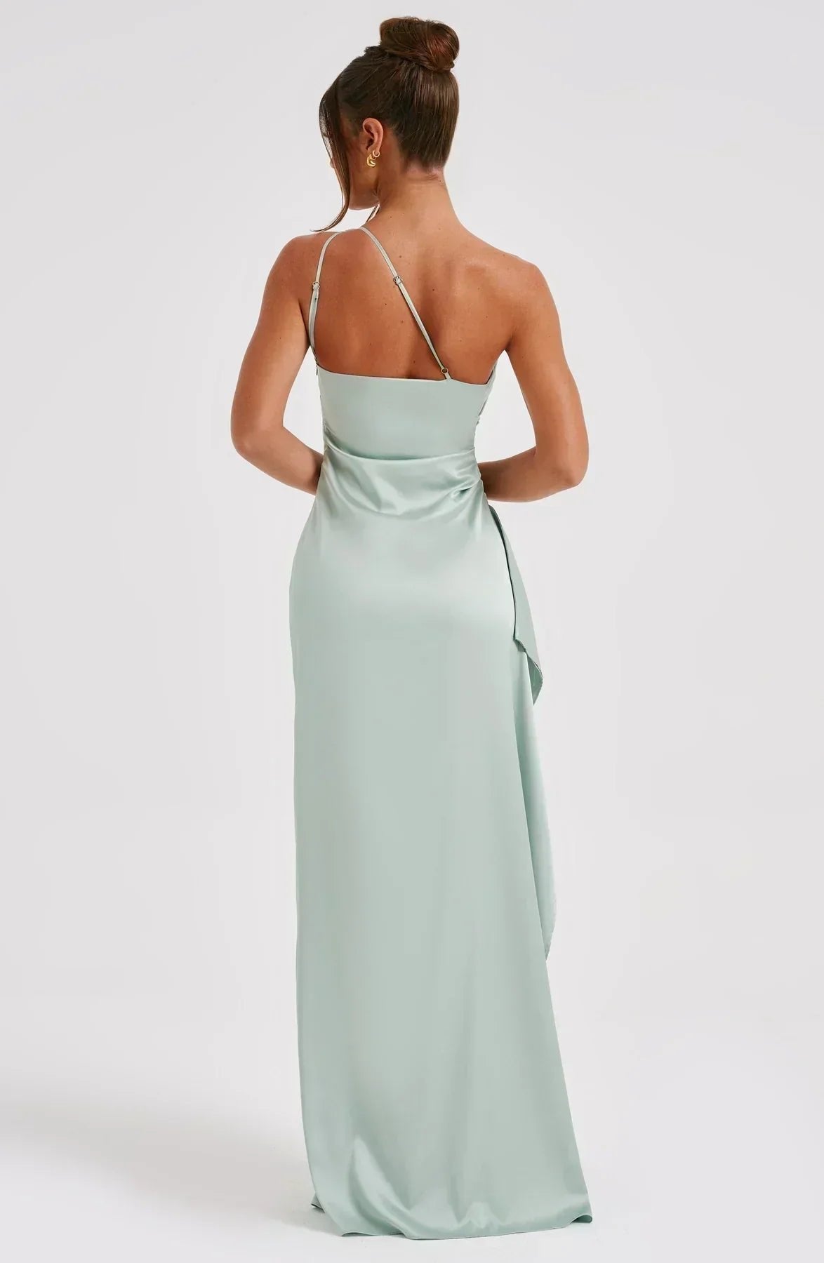 Asymmetric One-Shoulder Maxi Dress with Side Split