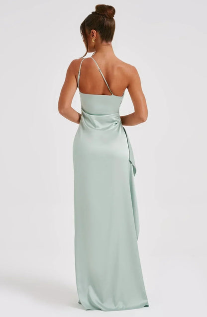 Asymmetric One-Shoulder Maxi Dress with Side Split