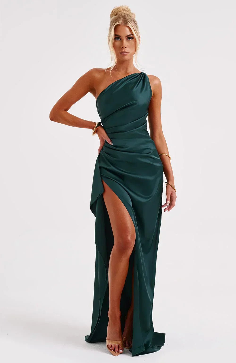 Asymmetric One-Shoulder Maxi Dress with Side Split