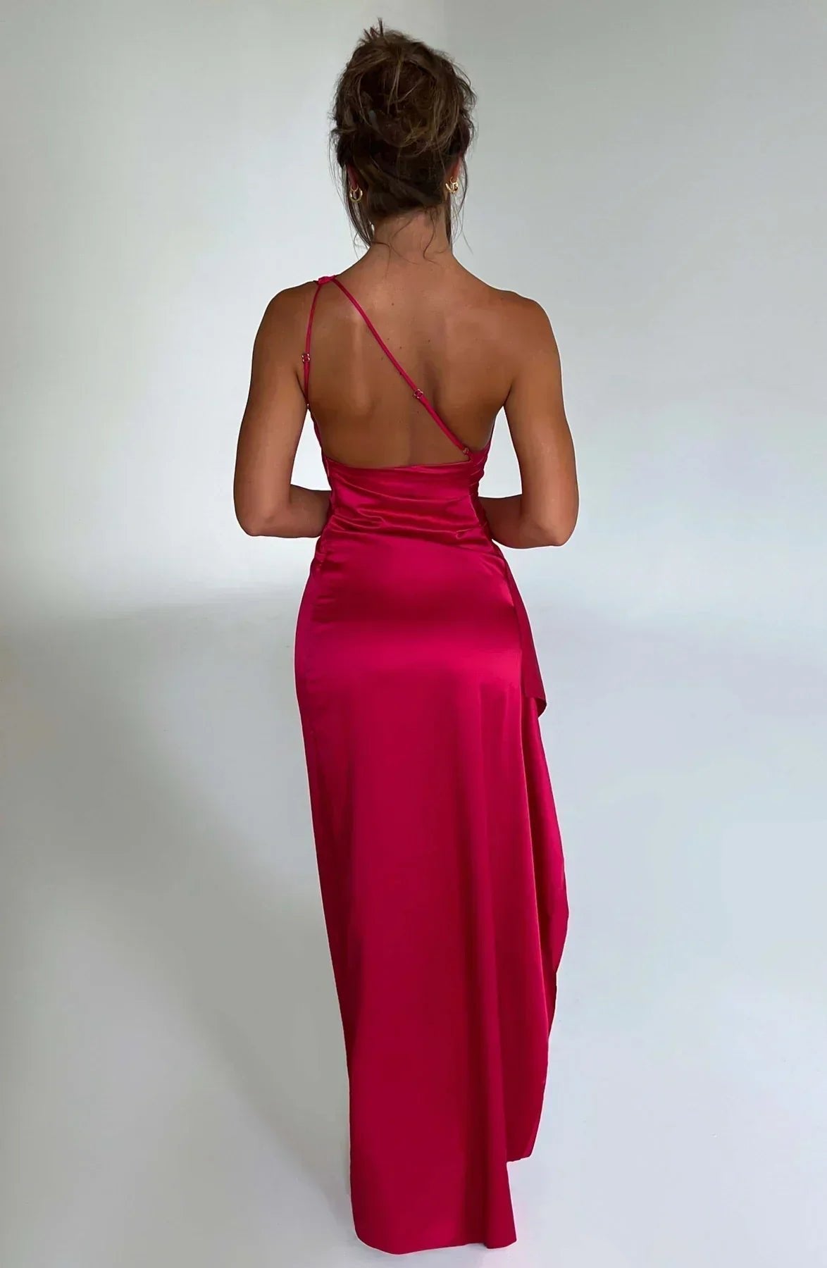 Asymmetric One-Shoulder Maxi Dress with Side Split