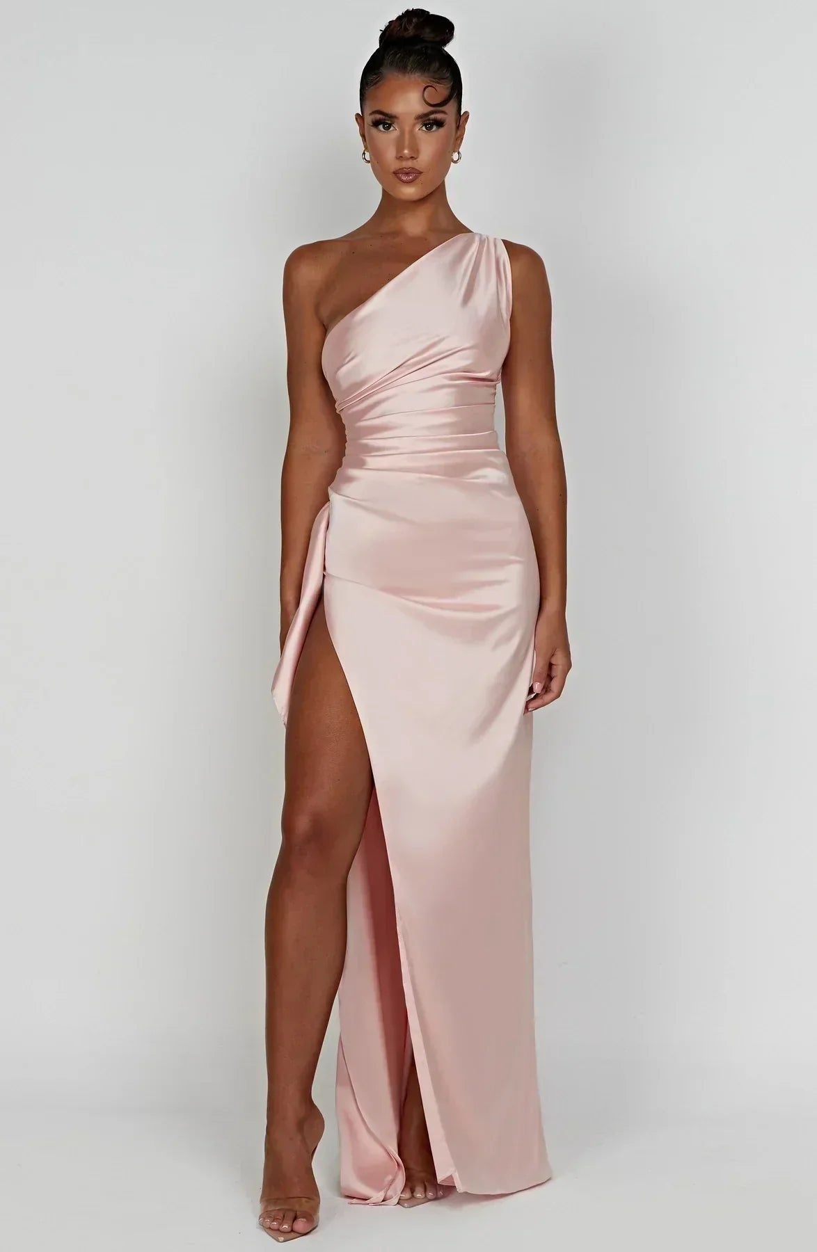 Asymmetric One-Shoulder Maxi Dress with Side Split