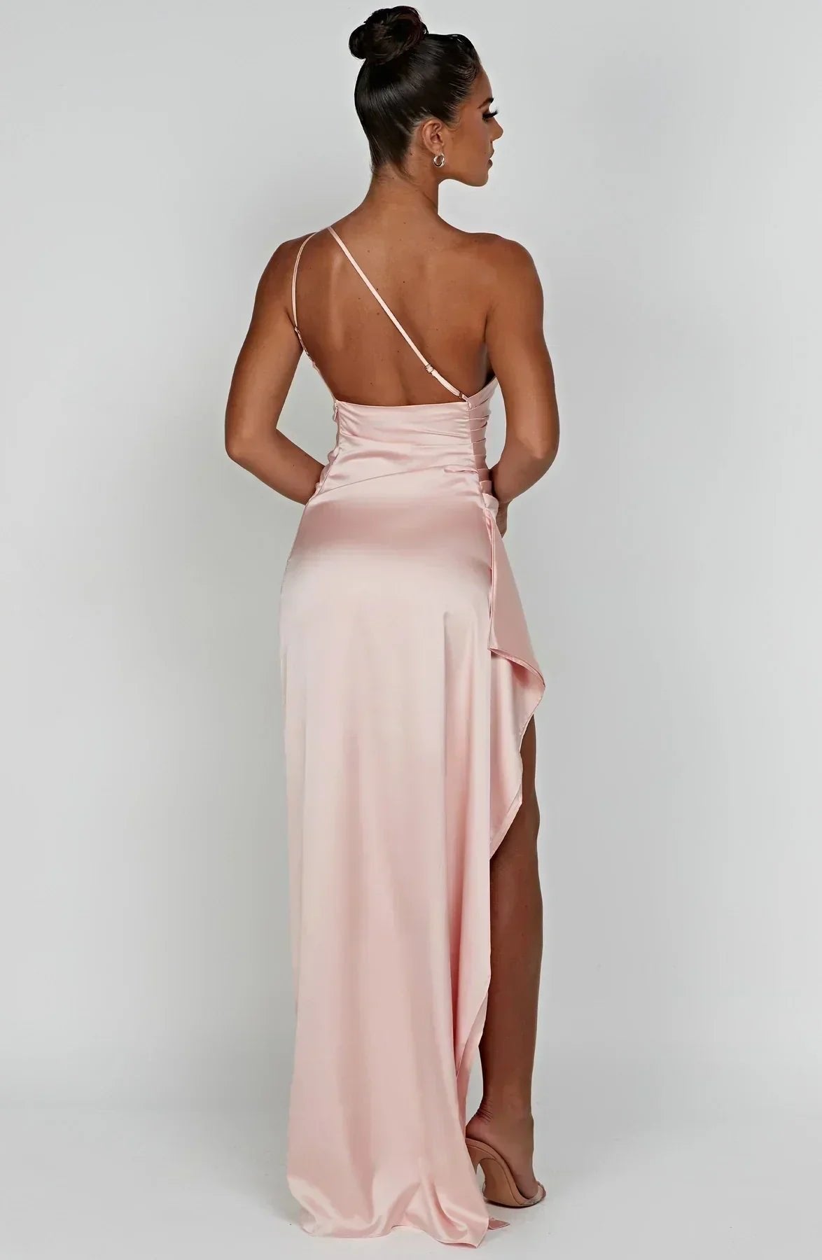 Asymmetric One-Shoulder Maxi Dress with Side Split