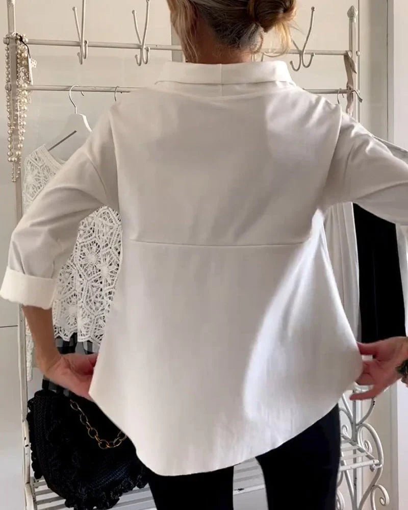 Women's Draped 3/4 Sleeve Boatneck Top