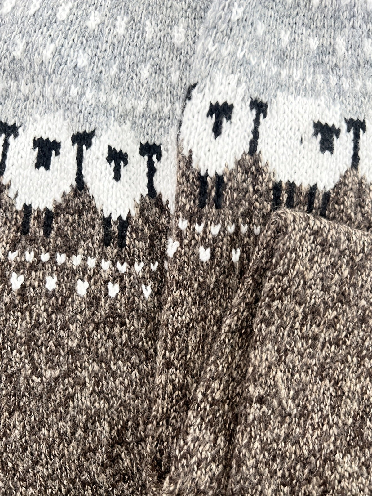 Sheep Pattern Chunky Jacquard Knit Jumper