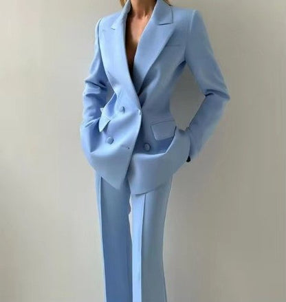Three-Piece Tailored Blazer, Corset Top and Trousers Set