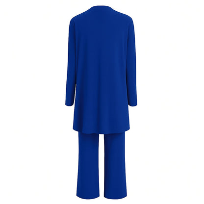 Women's 3-Piece Co-ord Set: Longline Duster, Scoop Top & Culottes