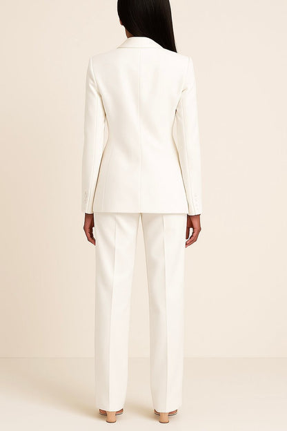 Single-Breasted Jacket & Wide-Leg Trouser Set