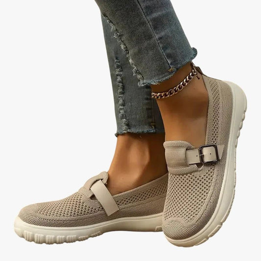Comfort Buckle Slip-On Walking Shoes