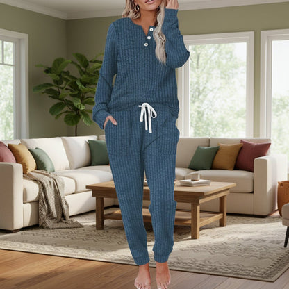 Relaxed Ribbed Knit Lounge Co-Ord