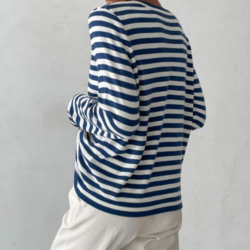 Women's Relaxed Stripe Long Sleeve T-Shirt