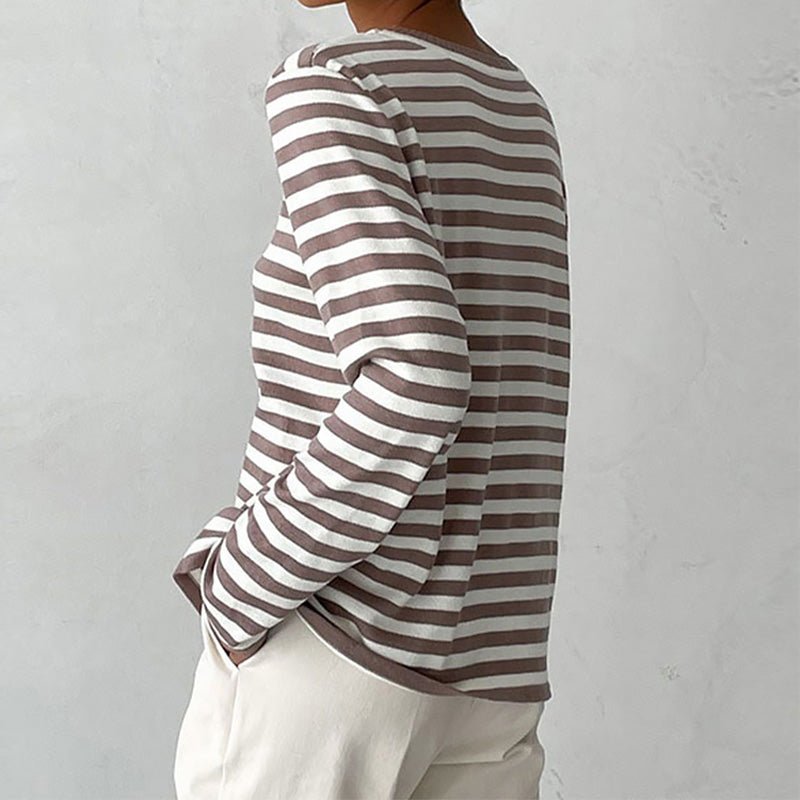 Women's Relaxed Stripe Long Sleeve T-Shirt