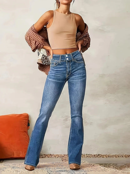 Sculpting High-Waist Flare Jeans