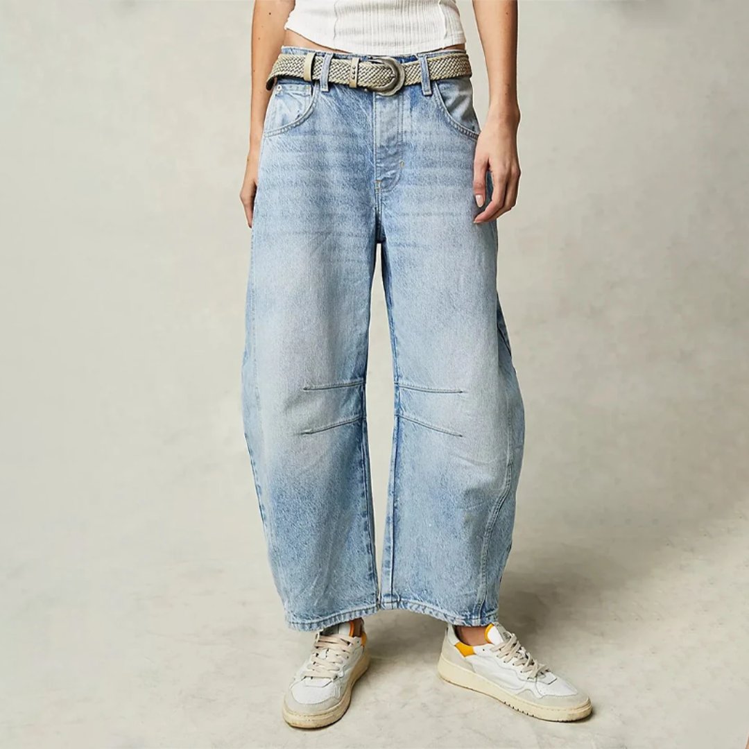 Women's High-Waisted Barrel Jeans