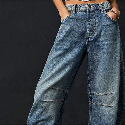 Women's High-Waisted Barrel Jeans