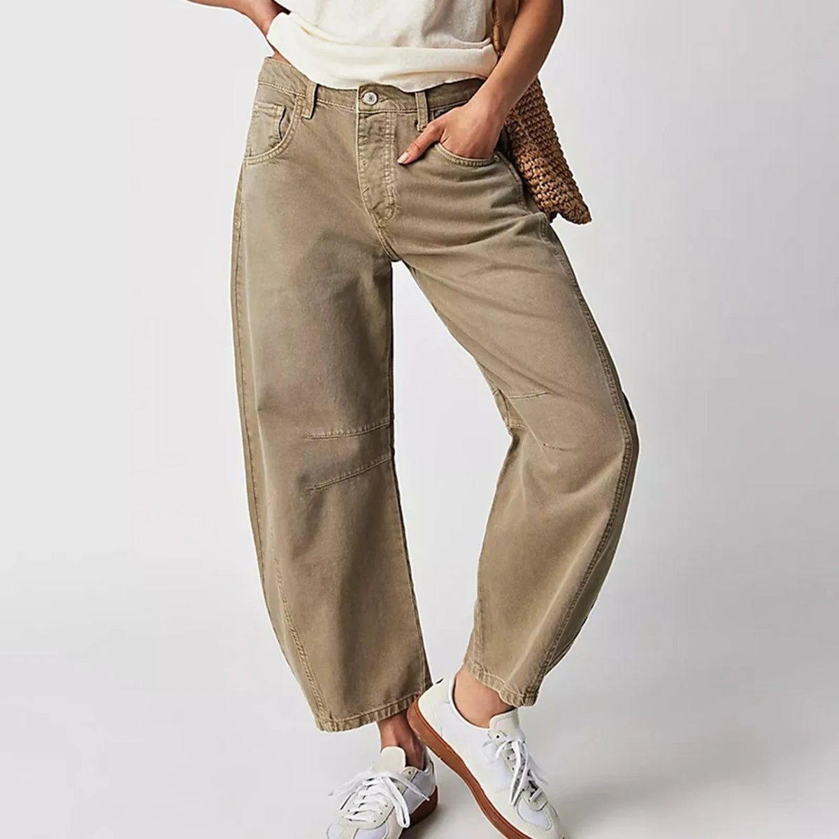 Women's High-Waisted Barrel Jeans