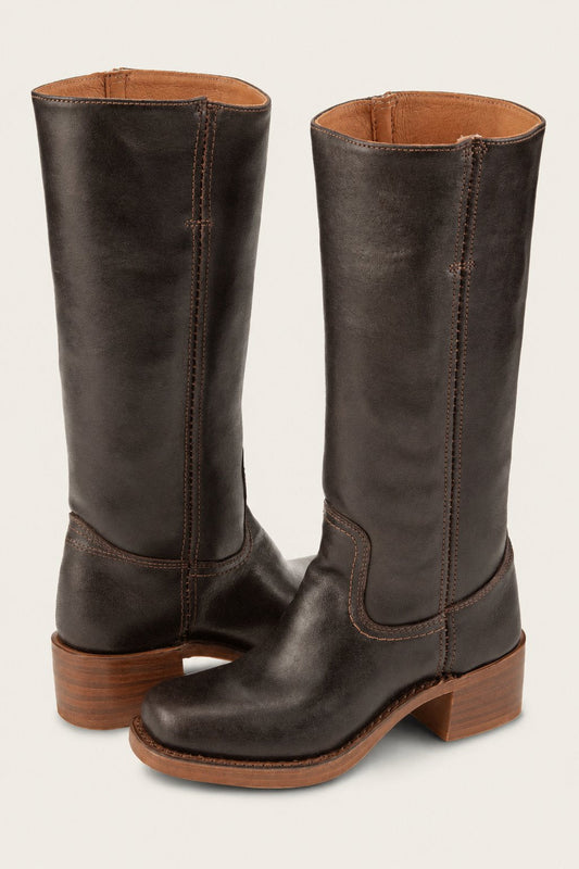 Fitted Knee-High Boots with Chunky Cleated Sole