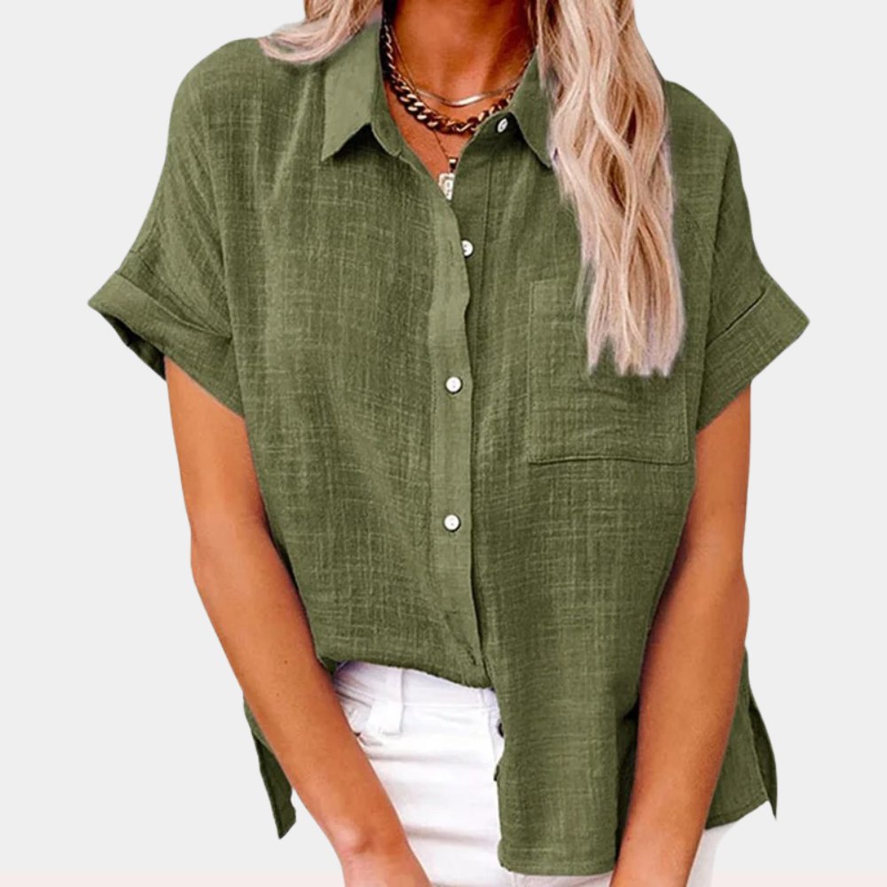 Breezy Short Sleeve Button-Through Shirt