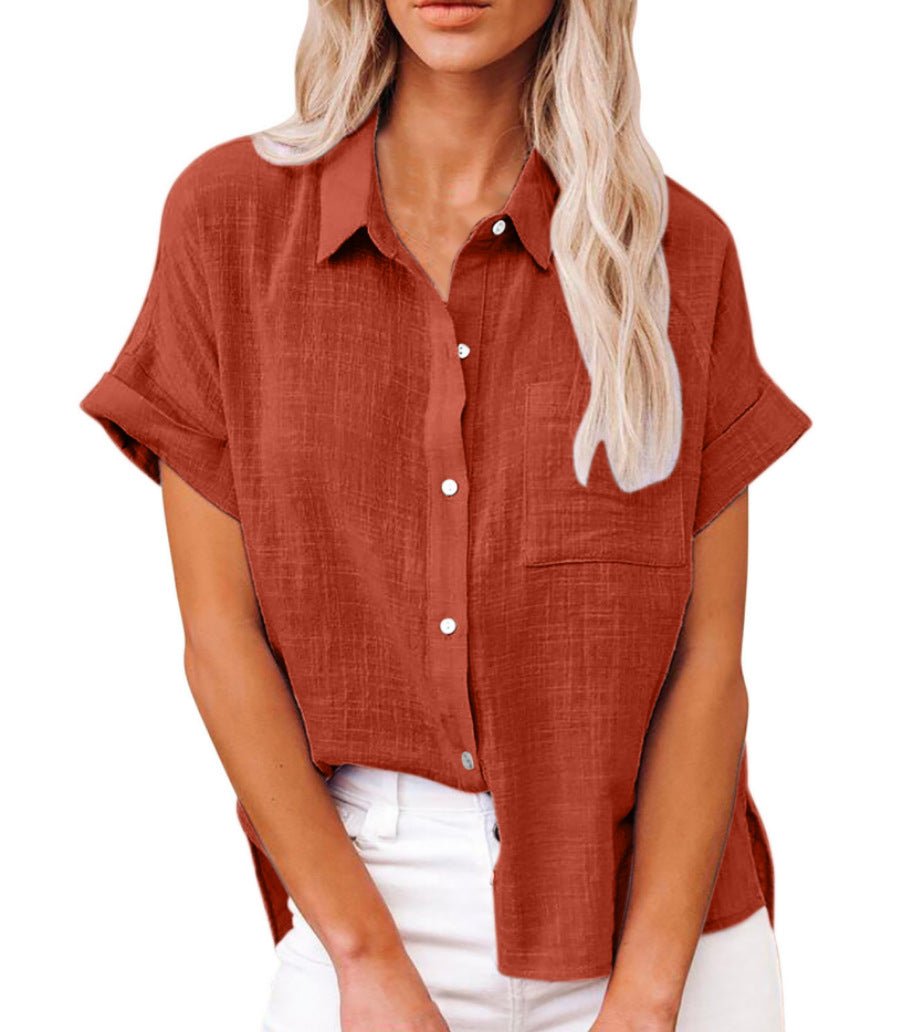Breezy Short Sleeve Button-Through Shirt