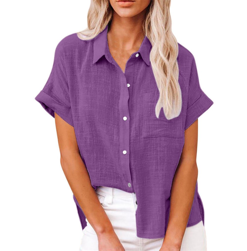 Breezy Short Sleeve Button-Through Shirt