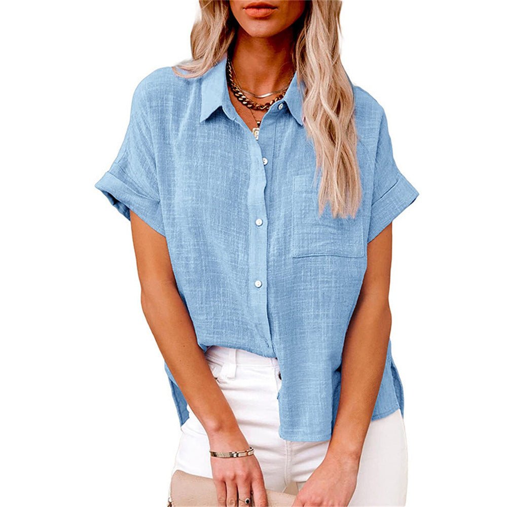 Breezy Short Sleeve Button-Through Shirt