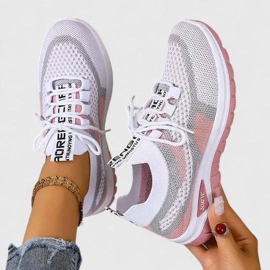 Lace-Up Mesh Walking Shoes with Arch Support