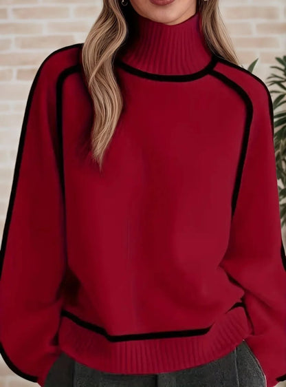 Relaxed Raglan Colour-Block Knit Jumper