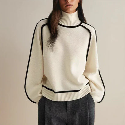 Relaxed Raglan Colour-Block Knit Jumper