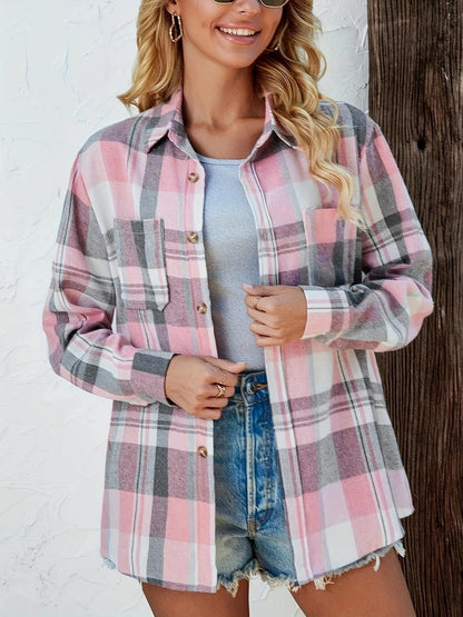 Women's Relaxed Check Flannel Overshirt