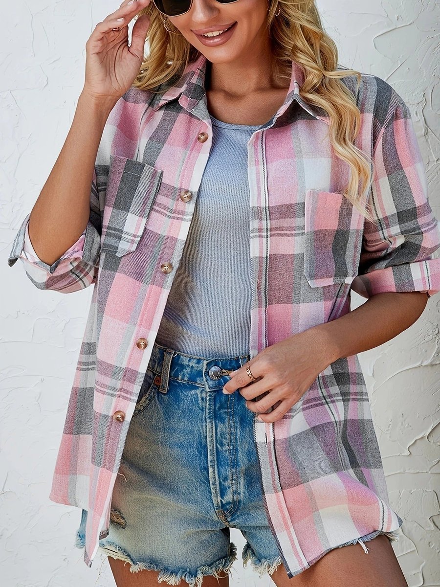 Women's Relaxed Check Flannel Overshirt