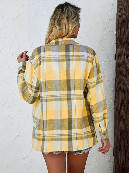 Relaxed Checked Button-Through Flannel Shirt