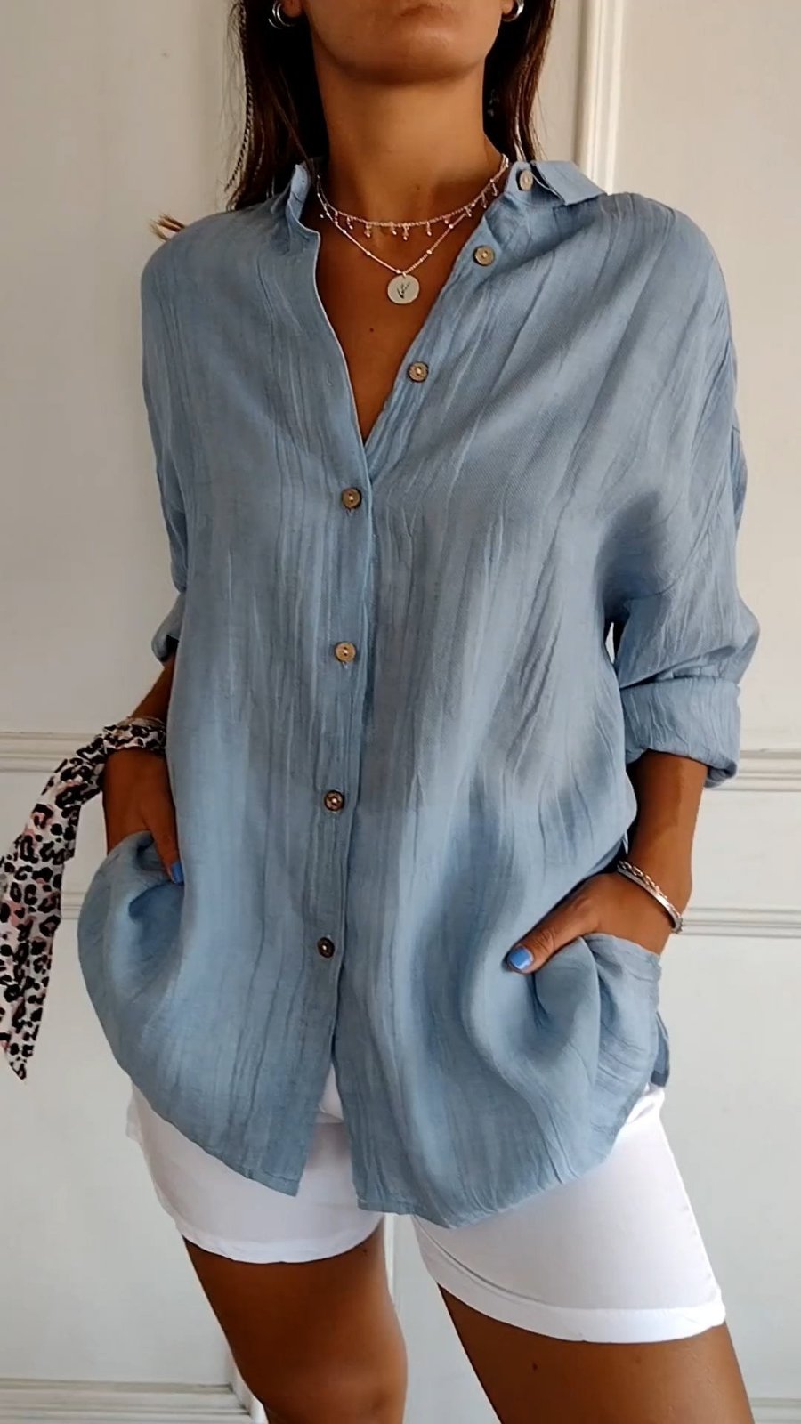 Oversized Pure Linen Shirt