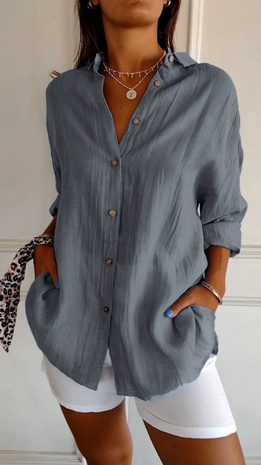 Oversized Pure Linen Shirt