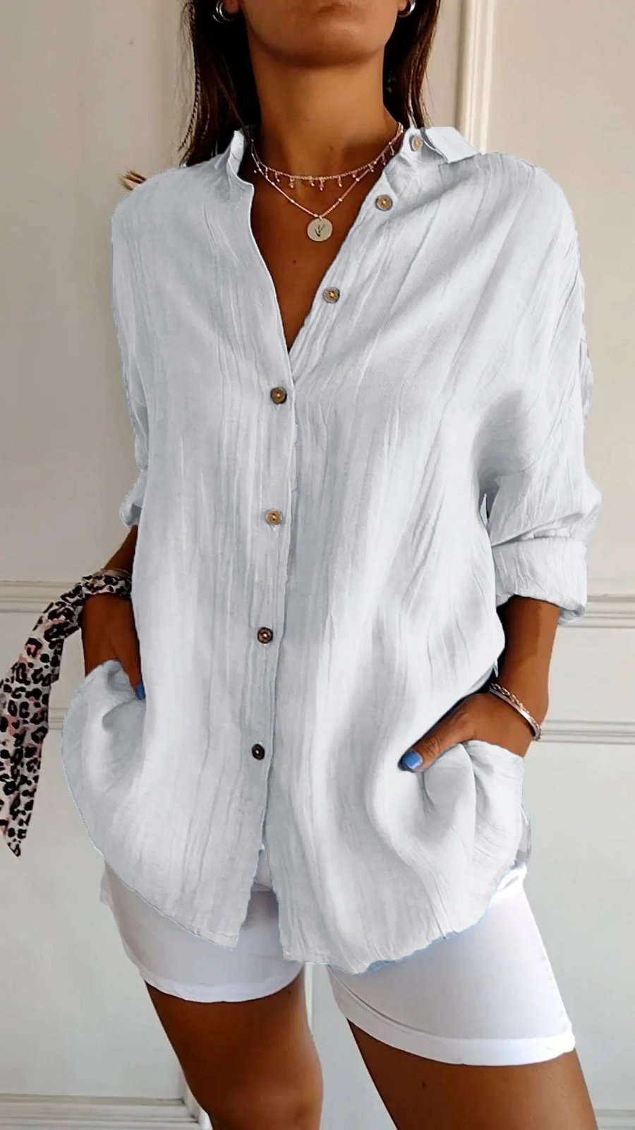 Oversized Pure Linen Shirt