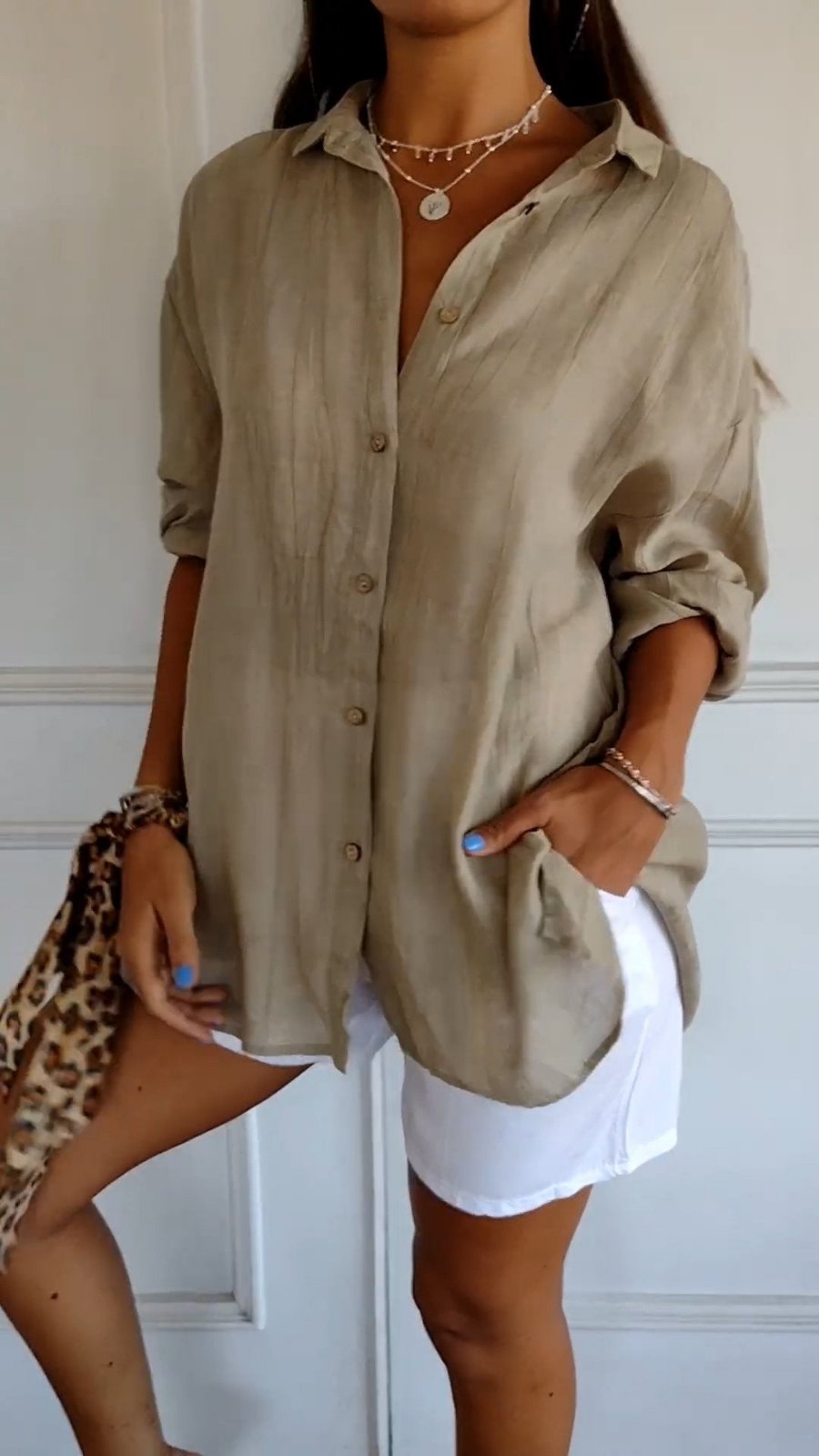 Oversized Pure Linen Shirt