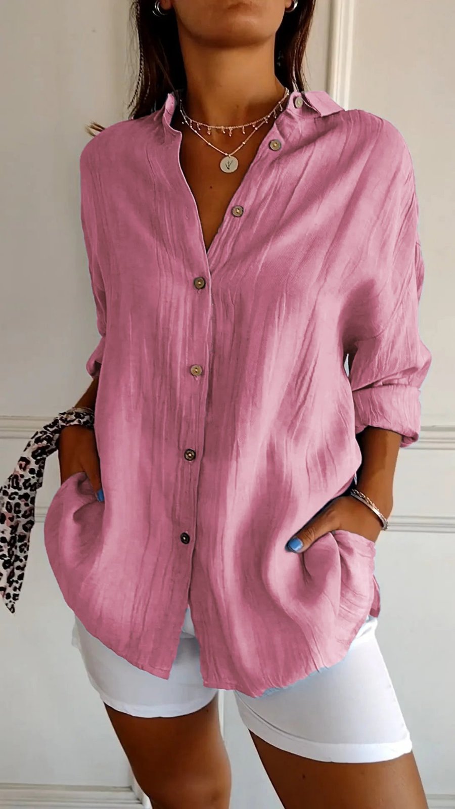 Oversized Pure Linen Shirt