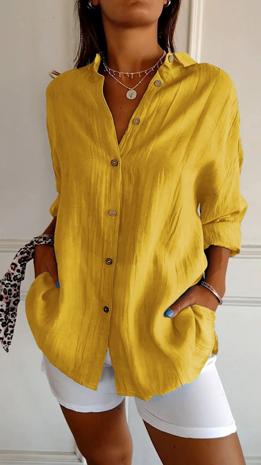 Oversized Pure Linen Shirt