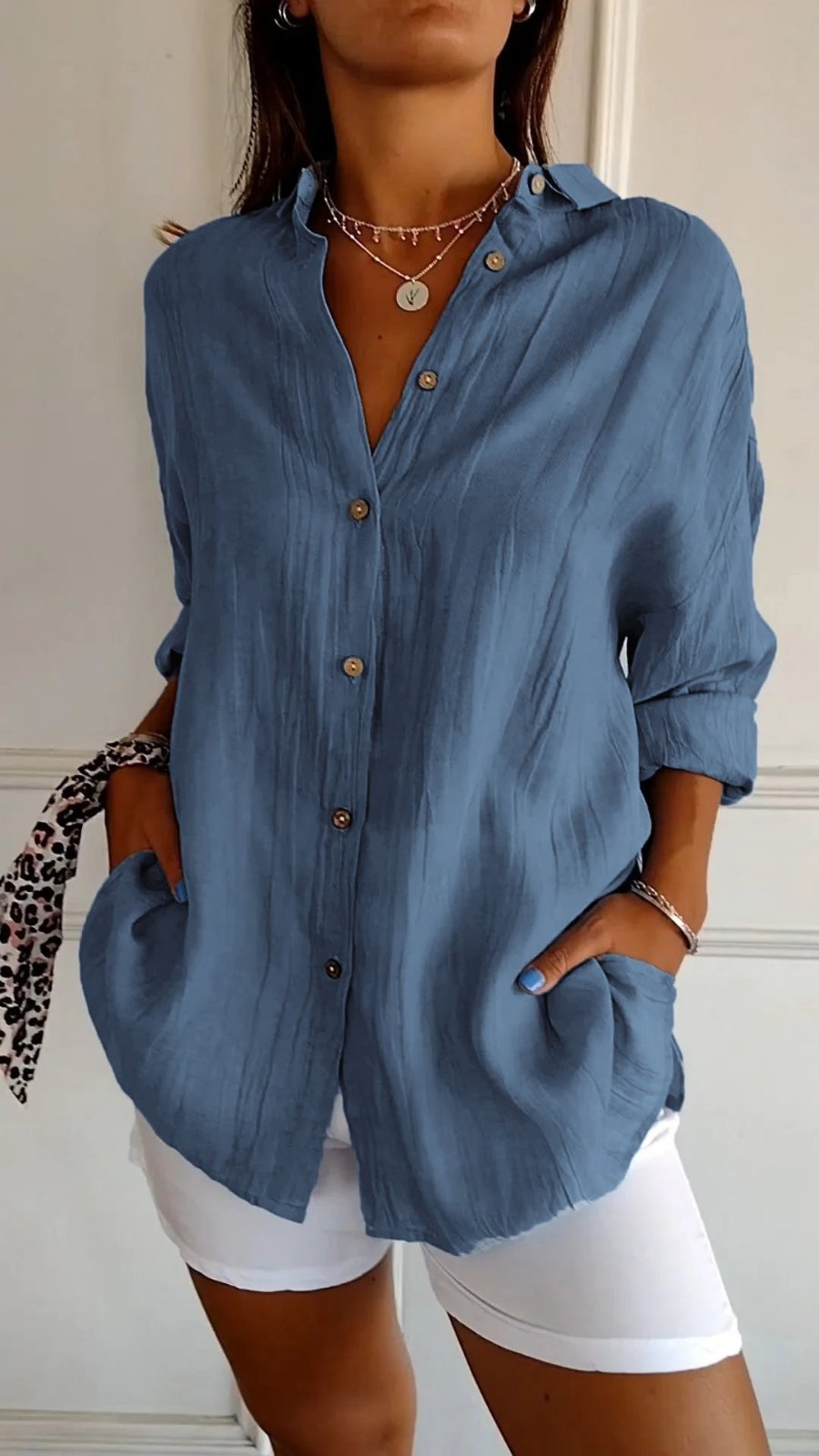 Oversized Pure Linen Shirt