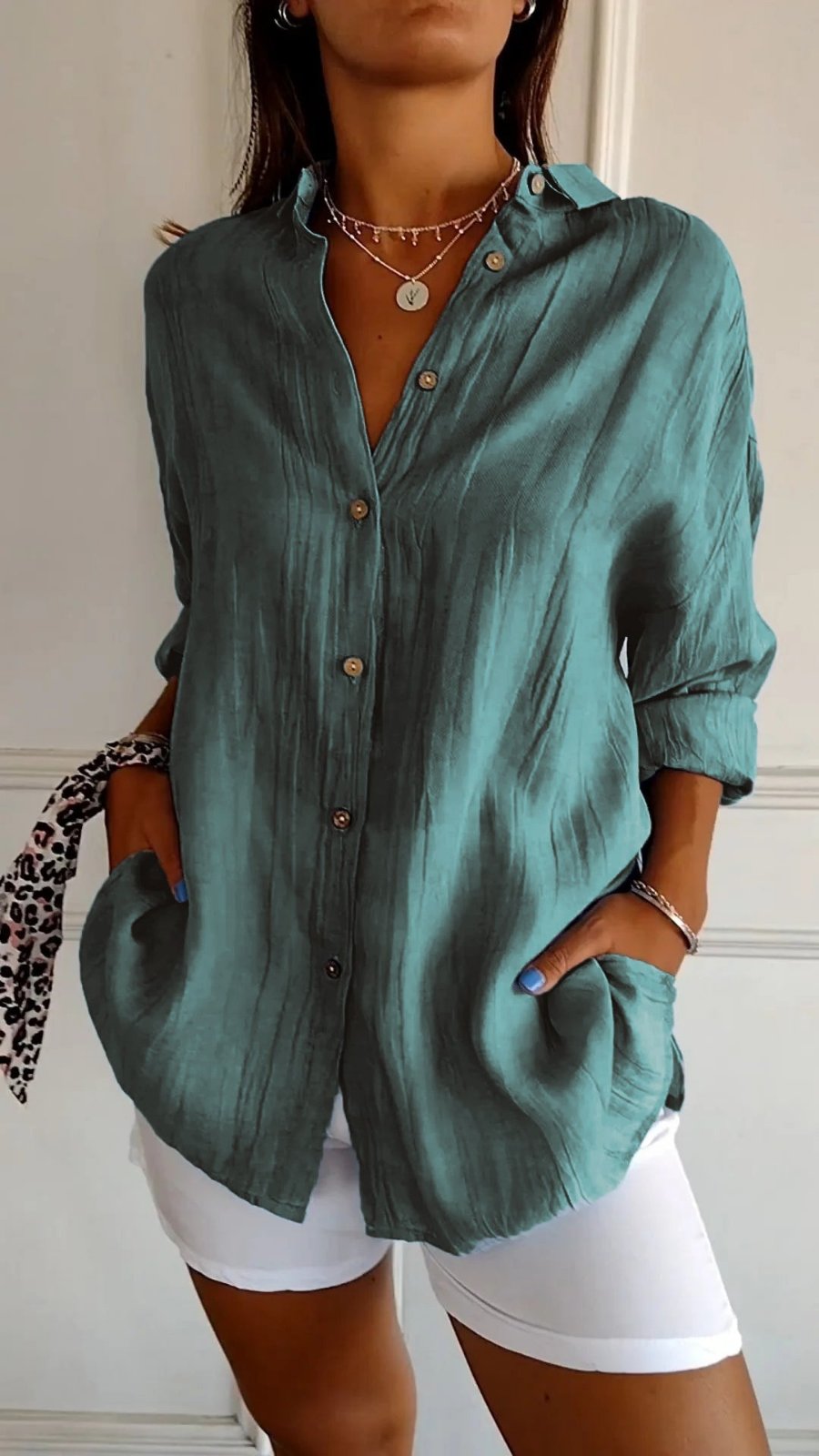 Oversized Pure Linen Shirt