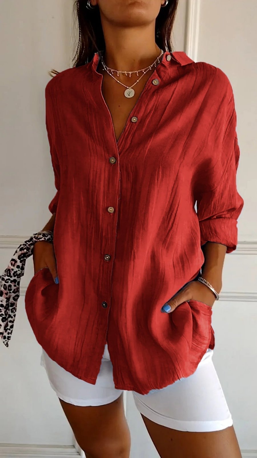 Oversized Pure Linen Shirt