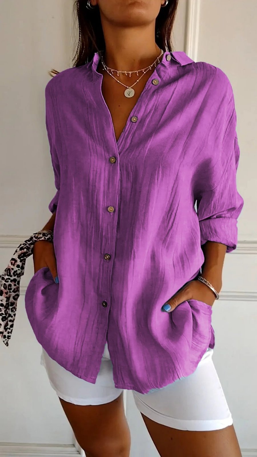 Oversized Pure Linen Shirt