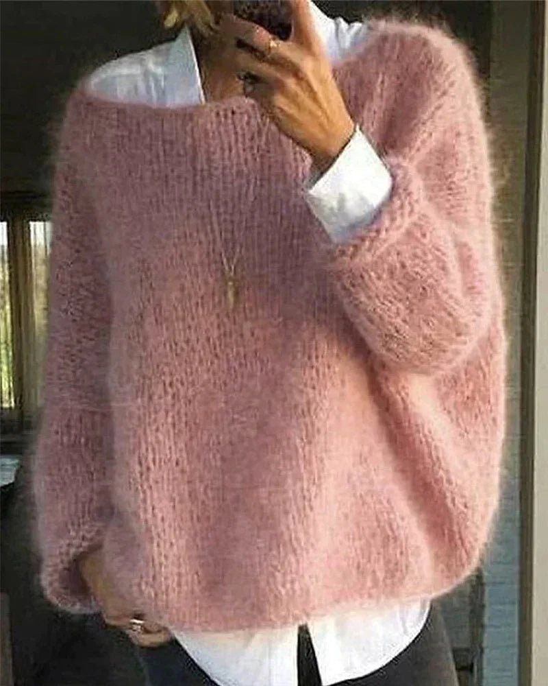 Relaxed-Fit Fluffy Knit Jumper