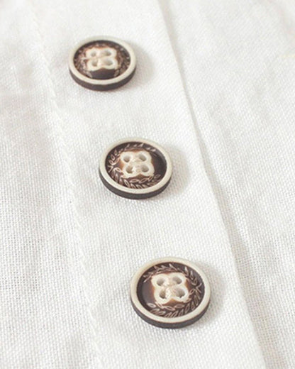 Relaxed Linen Blend Button-Through Tunic