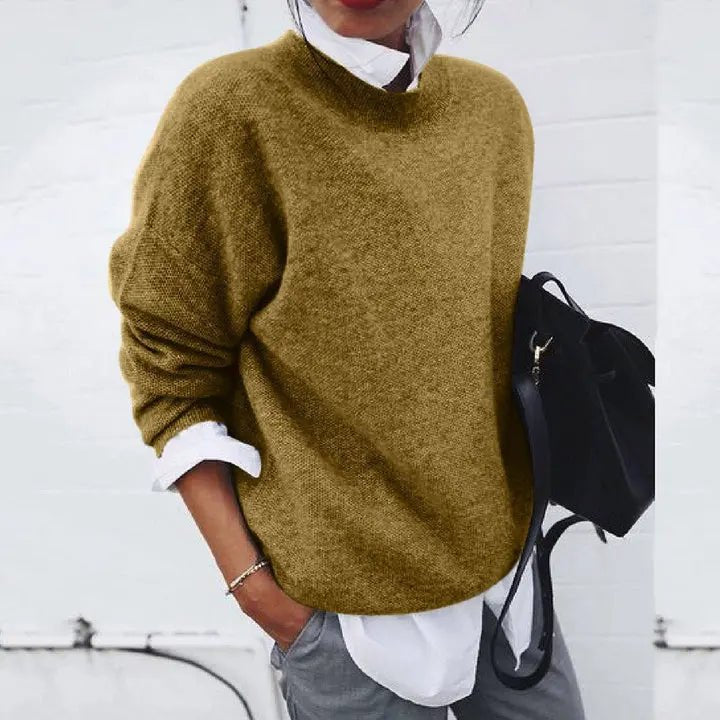 Relaxed Cashmere-Blend Crew Neck Jumper