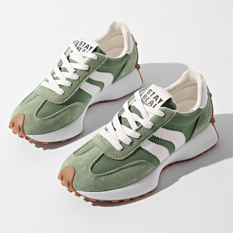 Retro Chunky Platform Lace-Up Trainers