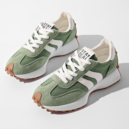 Retro Chunky Platform Lace-Up Trainers