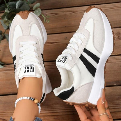 Retro Chunky Platform Lace-Up Trainers