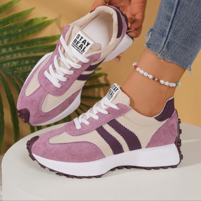 Retro Chunky Platform Lace-Up Trainers